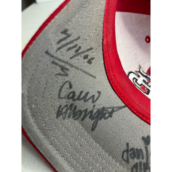 St. Louis Cardinals Hat Cap Red Autographed One Size - Picture 8 of 11